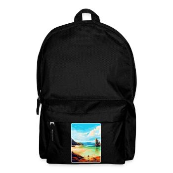 Île de Lewis, Écosse, Royaume-Uni, Affiche de voyage vintage - Sac à dos - noir - Devant