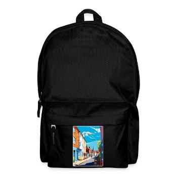 Faversham Angleterre Royaume-Uni Affiche de voyage vintage WPA Art - Sac à dos - noir - Devant