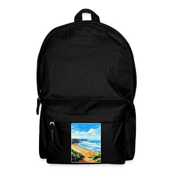 Perranporth Beach Angleterre Royaume-Uni Voyage Affiche WPA Art - Sac à dos - noir - Devant