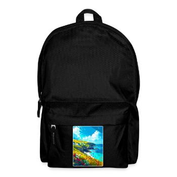 Cornwall England Uk Vintage Travel Poster Souvenir - Backpack - black - Front