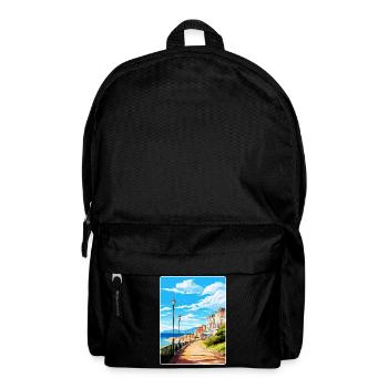 Llandudno Pays de Galles Royaume-Uni Affiche de voyage vintage souvenir - Sac à dos - noir - Devant