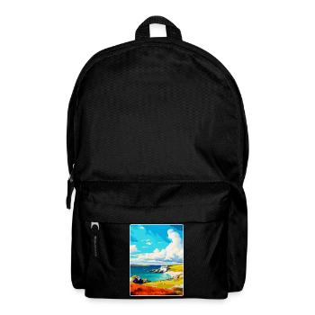 Shetland Écosse Royaume-Uni Affiche de voyage vintage WPA Art - Sac à dos - noir - Devant