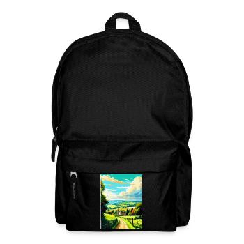 Cotswolds Angleterre Royaume-Uni Affiche de voyage vintage WPA Art - Sac à dos - noir - Devant