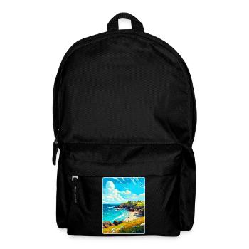 Cornwall England Uk Vintage Travel Poster Souvenir - Backpack - black - Front
