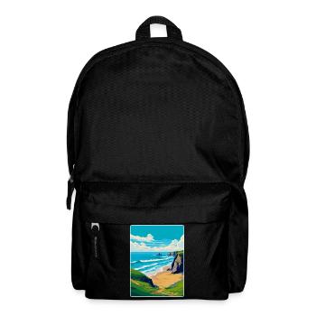 Bedruthan Steps Cornwall England Uk Reiseplakat - Rucksack - Schwarz - Vorne