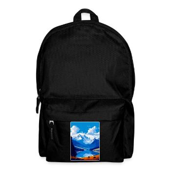 Snowdon Pays de Galles Royaume-Uni Affiche de voyage vintage souvenir - Sac à dos - noir - Devant