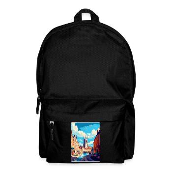 Exeter England Uk Vintage Reiseposter Souvenir - Rucksack - Schwarz - Vorne