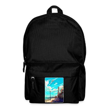 Brighton England Uk Vintage Reise Poster Souvenir - Rucksack - Schwarz - Vorne