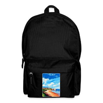 Filey Yorkshire Vintage Travel Poster Souvenir WPA - Backpack - black - Front