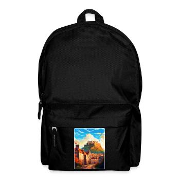 Edinburgh Scotland Uk Travel Poster Souvenir WPA - Backpack - black - Front