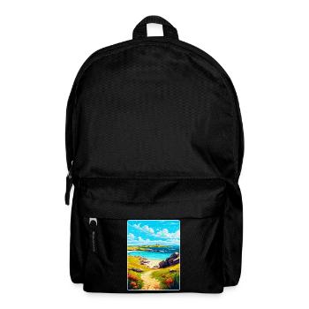 Scilly-Inseln Uk Vintage Reiseposter Souvenir - Rucksack - Schwarz - Vorne