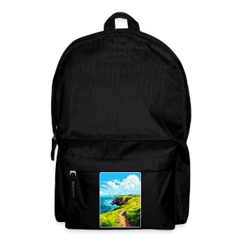 St Davids Head Wales Uk Travel Poster Souvenir WPA - Backpack - black - Front