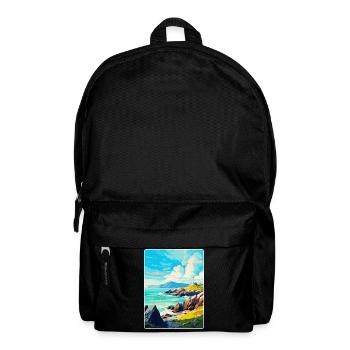 Anglesey Pays de Galles Royaume-Uni Affiche de voyage vintage souvenir - Sac à dos - noir - Devant
