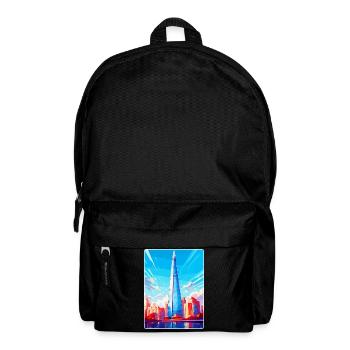 The Shard England Uk Travel Poster Souvenir WPA - Backpack - black - Front