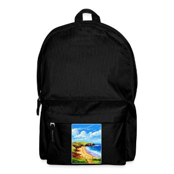 Holywell Bay Cornwall England Uk Travel Poster WPA - Backpack - black - Front