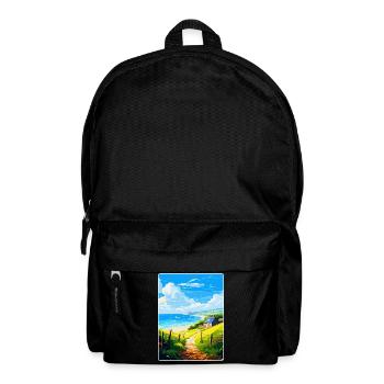 Lamorna Cornwall England Uk Travel Poster Souvenir - Backpack - black - Front