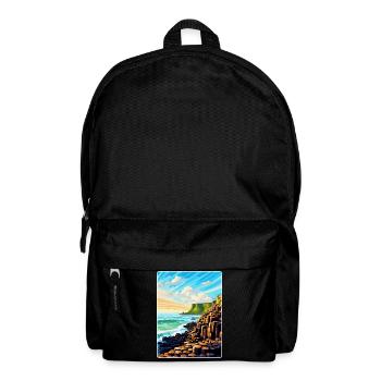 Giant Causeway Irland Uk Reiseposter Souvenir - Rucksack - Schwarz - Vorne