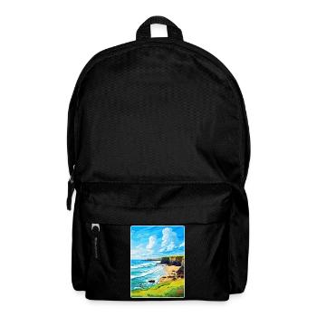 Bude Cornwall England Uk Travel Poster Souvenir - Backpack - black - Front