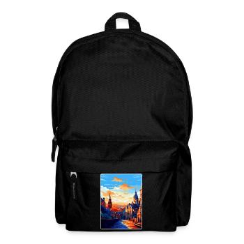 Edinburgh Scotland Uk Travel Poster Souvenir WPA - Backpack - black - Front