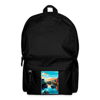 Kingsbridge England Uk Travel Poster Souvenir WPA - Backpack - black - Front