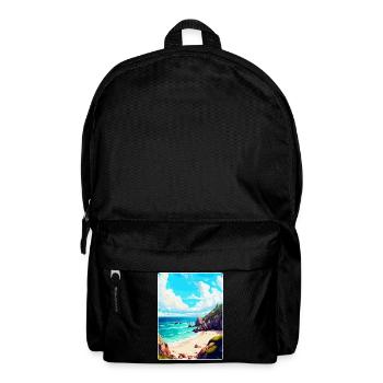 Porthcurno England Uk Travel Poster Souvenir WPA - Backpack - black - Front