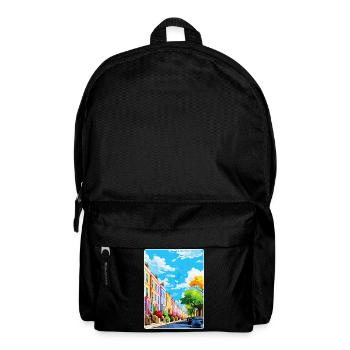 Notting Hill London England Uk Travel Poster WPA - Backpack - black - Front