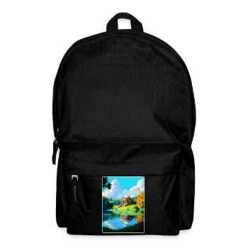 Stourhead Somerset Vintage Travel Poster Souvenir - Backpack - black - Front