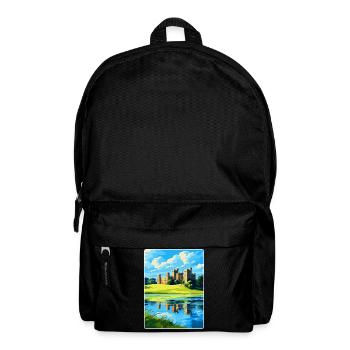 Leeds Castle England Uk Travel Poster Souvenir WPA - Backpack - black - Front