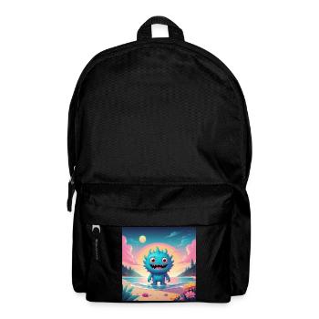 Petit monstre en vacances - Sac à dos - noir - Devant