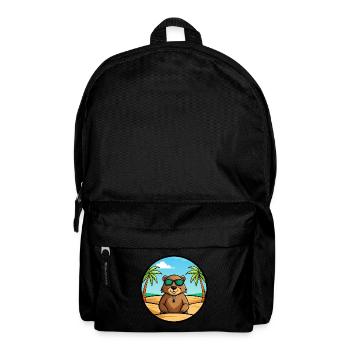 Murmeltier Lustige Cartoon Sommer Strand Sonnenbrille - Rucksack - Schwarz - Vorne