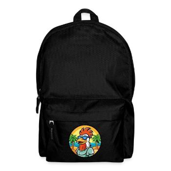 Rooster Funny Cartoon Summer Beach Sunglasses Cool - Backpack - black - Front