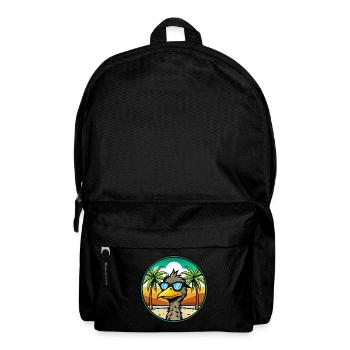 Emu Lustige Cartoon Sommer Strand Sonnenbrille Aufkleber - Rucksack - Schwarz - Vorne