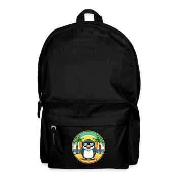 Penguin Funny Cartoon Summer Beach Sunglasses Cool - Backpack - black - Front