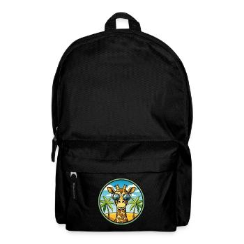 Giraffe Lustige Cartoon Sommer Strand Sonnenbrille Cool - Rucksack - Schwarz - Vorne