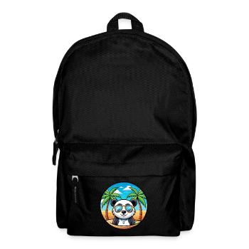 Panda Lustige Cartoon Sommer Strand Sonnenbrille Cool - Rucksack - Schwarz - Vorne