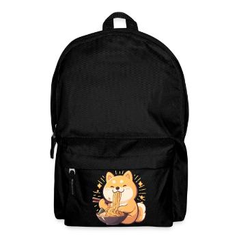 Hund isst Ramen - Rucksack - Schwarz - Vorne
