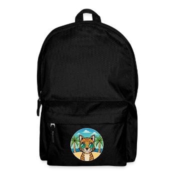 Bengalische Katzenrasse Cartoon Sonnenbrille Strand - Rucksack - Schwarz - Vorne