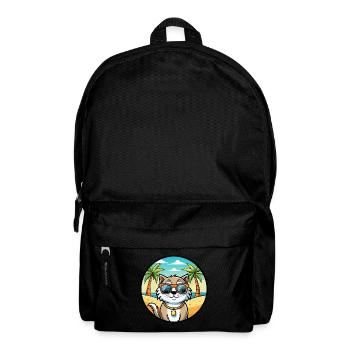 Ragamuffin Cat Breed Cartoon Sunglasses Beach - Backpack - black - Front