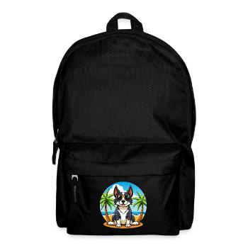 Appenzeller Sennenhund Dog Breed Cartoon Beach - Backpack - black - Front
