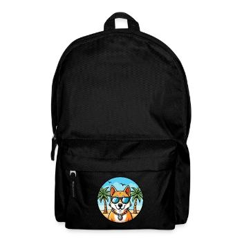 Lunettes de soleil de dessin animé de race de chien Spitz indien plage - Sac à dos - noir - Devant