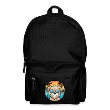 Havenese Chien Race Dessin Animé Lunettes De Soleil Plage - Sac à dos - noir - Devant