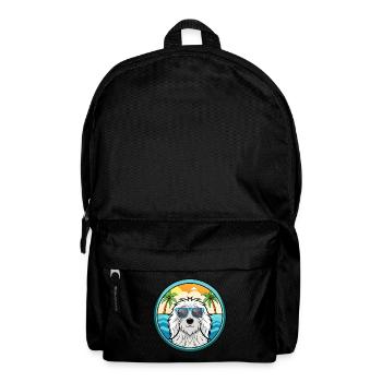 Komondor Chien Race Dessin Animé Lunettes de Soleil Plage - Sac à dos - noir - Devant
