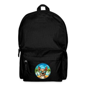 Mexikanische haarlose Hunderasse Cartoon Sonnenbrille Strand - Rucksack - Schwarz - Vorne