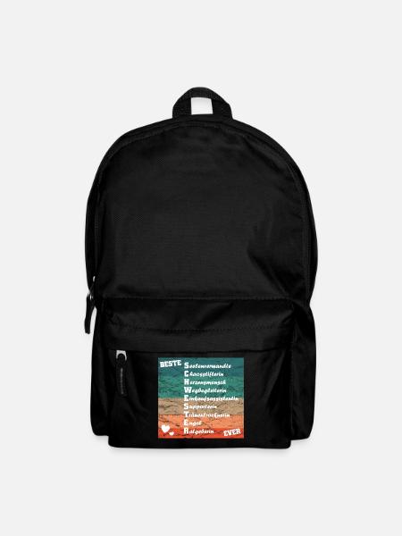 beste Schwester ever Die beste Schwester der Welt - Rucksack - Schwarz