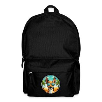 Podenco Ibicenco Chien Race Dessin Animé Lunettes De Soleil Plage - Sac à dos - noir - Devant