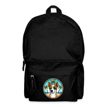 Glatte Foxterrier Hunderasse Cartoon Sonnenbrille - Rucksack - Schwarz - Vorne