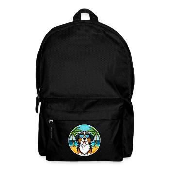 Berner Laufhund Dog Breed Cartoon Sunglasses Beach - Backpack - black - Front