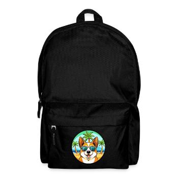 Corgi Dog Breed Cartoon Sunglasses Beach - Backpack - black - Front