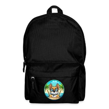Chien Français Hunderasse Cartoon Sonnenbrille Strand - Rucksack - Schwarz - Vorne
