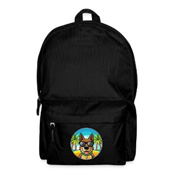Deutsche Bracke Hunderasse Cartoon Sonnenbrille Strand - Rucksack - Schwarz - Vorne